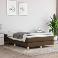 Vidaxl Rám na boxspring posteľ tmavohnedý 120x200 cm látka