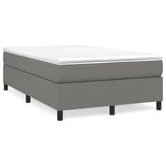 Vidaxl Rám na boxspring posteľ tmavosivý 120x200 cm látka