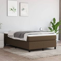 Vidaxl Rám na boxspring posteľ tmavohnedý 120x200 cm látka