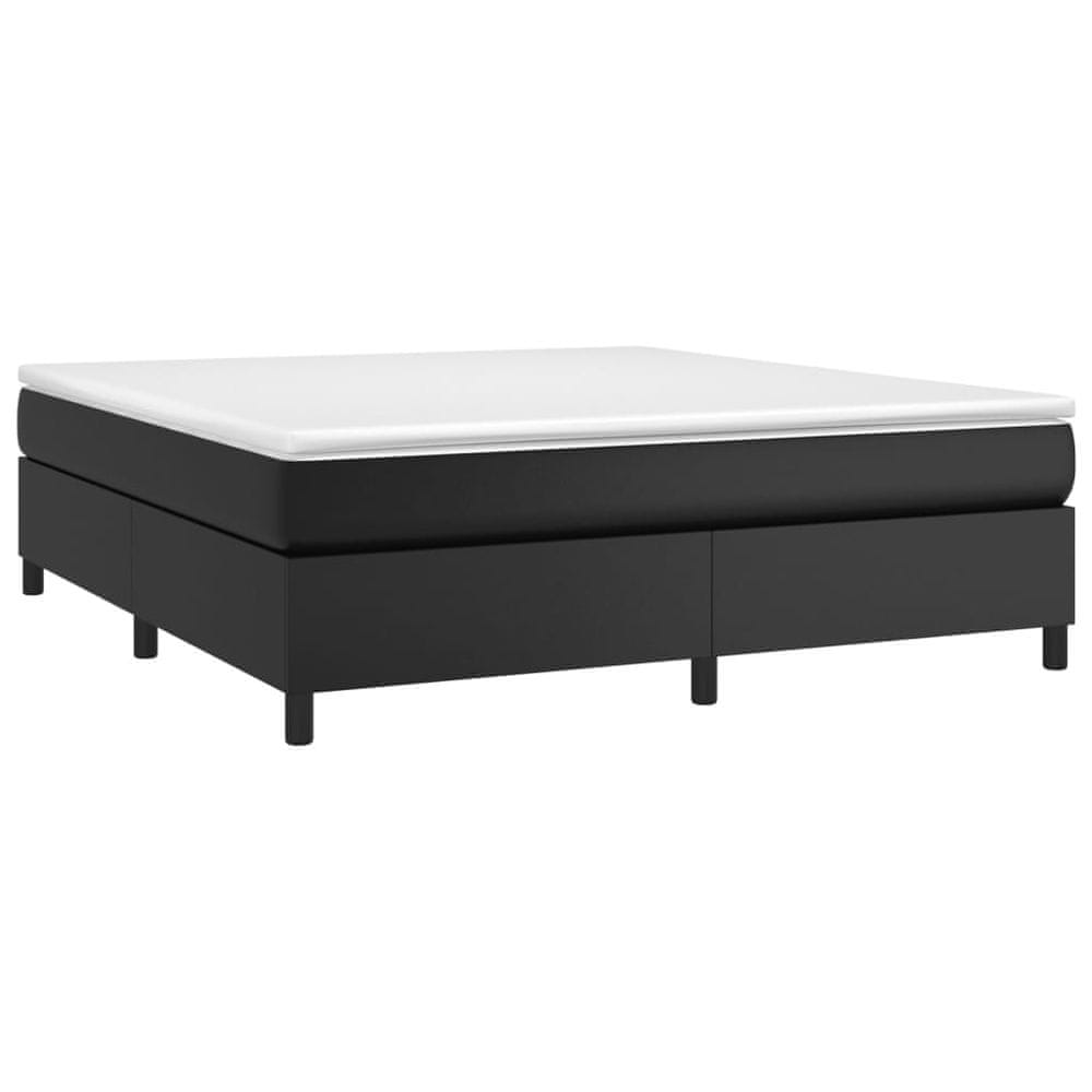 Vidaxl Rám na boxspring posteľ, čierny 160x200 cm, umelá koža