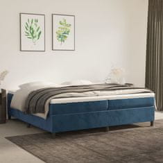 Vidaxl Posteľný rám na boxspring tmavomodrý 200x200 cm zamat