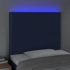 Vidaxl Čelo postele s LED čierne 100x5x118/128 cm umelá koža