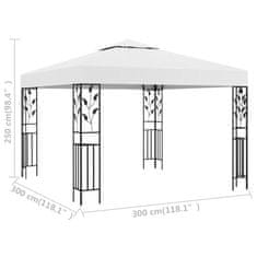 Petromila vidaXL Altánok 3x3 m, biely 180 g/m²