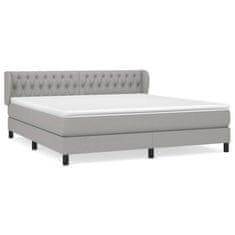 shumee Boxspring posteľ s matracom bledosivá 180x200 cm látka