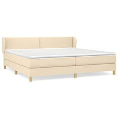 Petromila vidaXL Boxspring posteľ s matracom krémová 200x200 cm látka