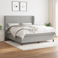 Petromila vidaXL Boxspring posteľ s matracom bledosivá 180x200 cm látka