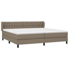 shumee Boxspring posteľ s matracom sivohnedý 200x200 cm látka