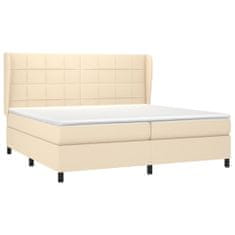 Petromila vidaXL Boxspring posteľ s matracom krémová 200x200 cm látka