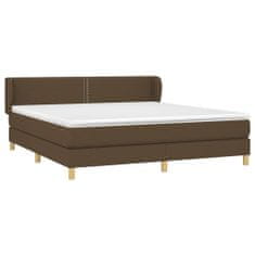 shumee Boxspring posteľ s matracom tmavohnedá 180x200 cm látka