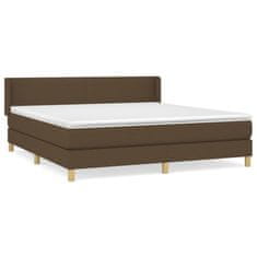 Petromila vidaXL Boxspring posteľ s matracom tmavohnedá 180x200 cm látka