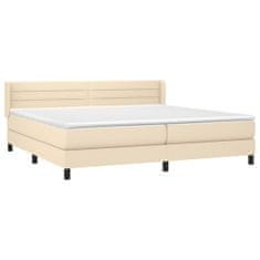 Petromila vidaXL Boxspring posteľ s matracom krémová 200x200 cm látka