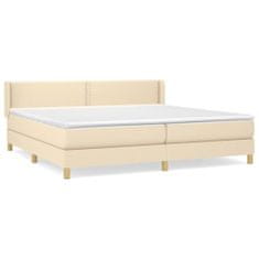 Petromila vidaXL Boxspring posteľ s matracom krémová 200x200 cm látka