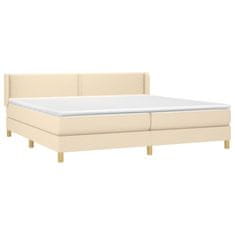 Petromila vidaXL Boxspring posteľ s matracom krémová 200x200 cm látka