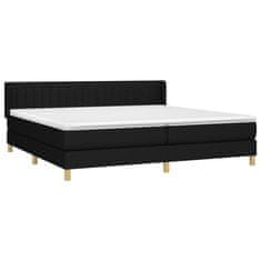 shumee Boxspring posteľ s matracom čierna 200x200 cm látka