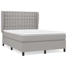 Petromila vidaXL Boxspring posteľ s matracom bledosivý 140x190 cm látka