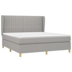 shumee Boxspring posteľ s matracom bledosivá 180x200 cm látka