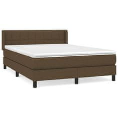 Petromila vidaXL Boxspring posteľ s matracom tmavohnedá 140x200 cm látka