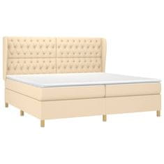 Petromila vidaXL Boxspring posteľ s matracom krémová 200x200 cm látka