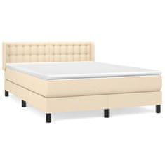 Petromila vidaXL Boxspring posteľ s matracom krémový 140x190 cm látka