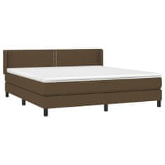 Petromila vidaXL Boxspring posteľ s matracom tmavohnedá 160x200 cm látka