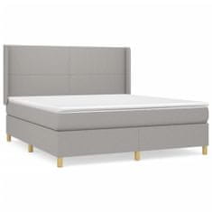 Petromila vidaXL Boxspring posteľ s matracom bledosivá 180x200 cm látka