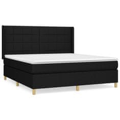 shumee Posteľný rám boxspring s matracom čierny 160x200 cm látka