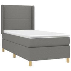 Petromila vidaXL Boxspring posteľ s matracom tmavosivá 90x190 cm látka