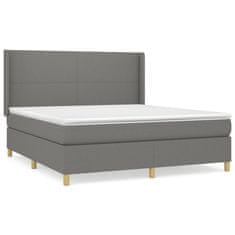 Petromila vidaXL Boxspring posteľ s matracom tmavosivá 160x200 cm látka