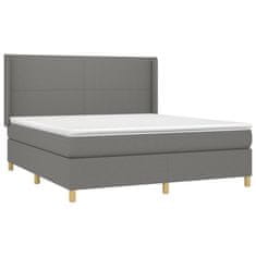 Petromila vidaXL Boxspring posteľ s matracom tmavosivá 160x200 cm látka