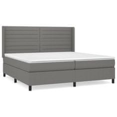 shumee Boxspring posteľ s matracom tmavosivá 200x200 cm látka