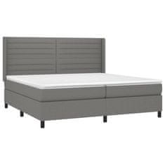 shumee Boxspring posteľ s matracom tmavosivá 200x200 cm látka