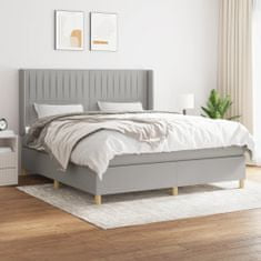 Petromila vidaXL Boxspring posteľ s matracom svetlosivá 100x200 cm látka