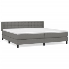 Petromila vidaXL Boxspring posteľ s matracom tmavosivá 200x200 cm látka