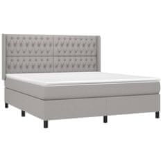 Petromila vidaXL Boxspring posteľ s matracom bledosivá 180x200 cm látka