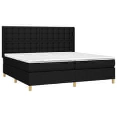 shumee Boxspring posteľ s matracom čierna 200x200 cm látka