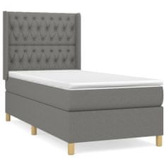 Petromila vidaXL Boxspring posteľ s matracom tmavosivá 90x190 cm látka