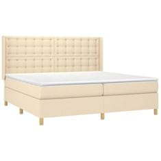 Petromila vidaXL Boxspring posteľ s matracom krémová 200x200 cm látka