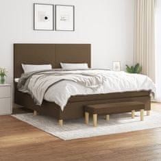 Petromila vidaXL Boxspring posteľ s matracom tmavohnedá 160x200 cm látka