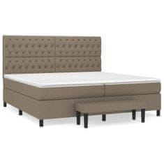 Petromila vidaXL Boxspring posteľ s matracom sivohnedý 200x200 cm látka