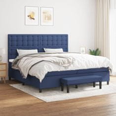 Petromila vidaXL Boxspring posteľ s matracom modrá 200x200 cm látka