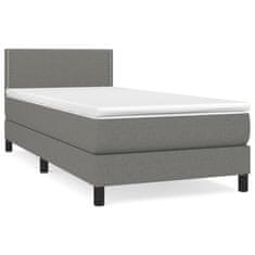 Petromila vidaXL Boxspring posteľ s matracom tmavosivá 90x200 cm látka