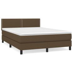 Petromila vidaXL Boxspring posteľ s matracom tmavohnedá 140x190 cm látka