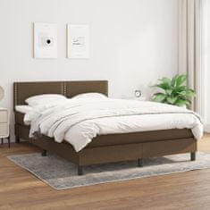 Petromila vidaXL Boxspring posteľ s matracom tmavohnedá 140x190 cm látka