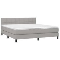 Petromila vidaXL Boxspring posteľ s matracom svetlosivá 100x200 cm látka