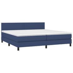 Petromila vidaXL Boxspring posteľ s matracom modrá 200x200 cm látka