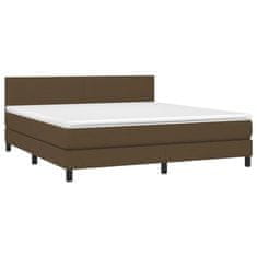 shumee Boxspring posteľ s matracom tmavohnedá 160x200 cm látka