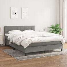 Petromila vidaXL Boxspring posteľ s matracom tmavosivá 140x190 cm látka