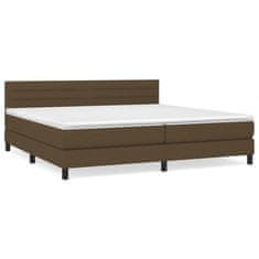 Petromila vidaXL Boxspring posteľ s matracom tmavohnedá 200x200 cm látka