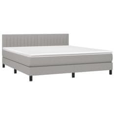 shumee Boxspring posteľ s matracom svetlosivá 100x200 cm látka