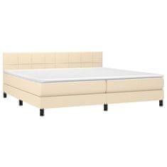 shumee Boxspring posteľ s matracom krémová 200x200 cm látka